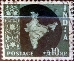 Stamps India -  Intercambio 0,20 usd 10 n.p. 1957
