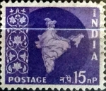 Stamps : Asia : India :  Intercambio 0,20 usd 15 n.p. 1958