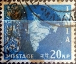 Stamps India -  Intercambio 0,20 usd 20 n.p. 1957