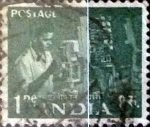 Stamps India -  Intercambio 0,20 usd 1 r. 1955