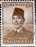 Stamps Indonesia -  Intercambio 0,20 usd 1,5 rupias 1951