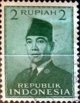 Stamps Indonesia -  Intercambio 0,20 usd 2 rupias 1951