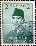 Stamps Indonesia -  Intercambio 0,20 usd 2 rupias 1951