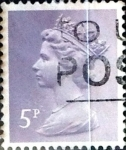 Stamps United Kingdom -  Intercambio 0,20 usd 5 p. 1971