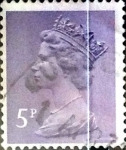 Stamps United Kingdom -  Intercambio 0,20 usd 5 p. 1971