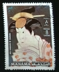 Sellos de Asia - Emiratos �rabes Unidos -  MANAMA-Iwai Hanshiro IV-Sharaku