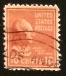 Stamps United States -  John Tyler 
