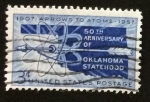 Stamps : America : United_States :  50º Aniversario del Estado de Oklahoma
