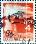 Stamps Italy -  Intercambio 0,20 usd 4 liras 1946