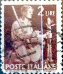 Stamps Italy -  Intercambio 0,20 usd 2 liras 1945