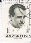Stamps Hungary -  Zalka Mate 1896-1937- escritor revolucionario