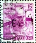 Stamps Italy -  Intercambio 0,20 usd 15 liras 1961