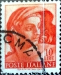 Stamps Italy -  Intercambio 0,20 usd 10 liras 1961