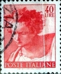 Stamps Italy -  Intercambio 0,20 usd 40 liras 1961