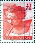 Stamps Italy -  Intercambio 0,20 usd 40 liras 1961