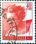 Stamps Italy -  Intercambio 0,20 usd 40 liras 1961