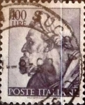 Stamps Italy -  Intercambio 0,20 usd 100 liras 1961