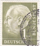 Stamps Germany -  presidenteTheodor Heuss