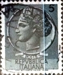 Sellos de Europa - Italia -  Intercambio 0,20 usd 5 liras 1955