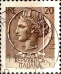 Stamps Italy -  Intercambio 0,20 usd 20 liras 1961