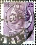 Stamps Italy -  Intercambio 0,20 usd 25 liras 1955
