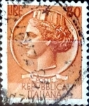Stamps Italy -  Intercambio 0,20 usd 80 liras 1955