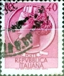 Sellos de Europa - Italia -  Intercambio 0,20 usd 40 liras 1960