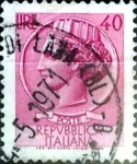 Stamps Italy -  Intercambio 0,20 usd 40 liras 1968