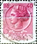 Stamps Italy -  Intercambio 0,20 usd 40 liras 1968