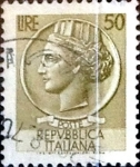 Stamps Italy -  Intercambio 0,20 usd 50 liras 1968