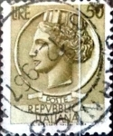 Stamps Italy -  Intercambio 0,20 usd 50 liras 1958