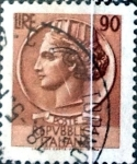 Stamps Italy -  Intercambio 0,20 usd 90 liras 1968