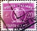 Stamps Italy -  Intercambio 0,20 usd 20 liras 1952
