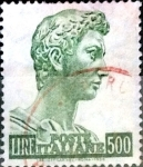 Stamps Italy -  Intercambio 0,20 usd 500 liras 1957
