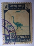 Stamps Spain -  Avestruces- Sahara Español