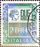 Stamps Italy -  Intercambio 0,20 usd 2000 liras 1979