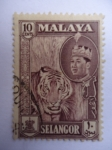 Stamps Malaysia -  Estado Selangor-Sultán Salahud-Din Abdul Aziz Shah (S/119)