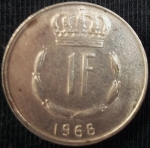 monedas de Europa - Luxemburgo -  1968 (Reverso)