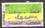 Sellos de Oceania - Australia -  432 - Arte australiano y asiático, barcos