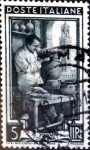 Stamps Italy -  Intercambio 0,20 usd 5 liras 1950