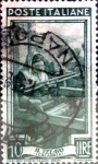 Stamps Italy -  Intercambio 0,20 usd 10 liras 1950