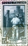 Stamps Italy -  Intercambio 0,20 usd 15 liras 1950