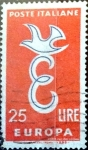 Stamps Italy -  Intercambio m2b 0,20 usd 25 liras 1958