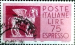 Stamps Italy -  Intercambio 0,20 usd 75 liras 1958