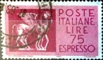 Sellos de Europa - Italia -  Intercambio 0,20 usd 75 liras 1958