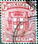Sellos de America - Jamaica -  Intercambio cxrf 0,20 usd one penny 1906