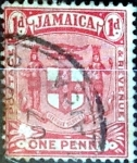 Stamps : America : Jamaica :  Intercambio 0,20 usd one penny 1906