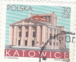 Stamps Poland -  edificio en Katowice