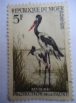 Stamps : Africa : Niger :  Jabirus - Protection de la Faune