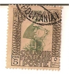 Stamps : Africa : Libya :  Libia / colonia italiana / 5 cent